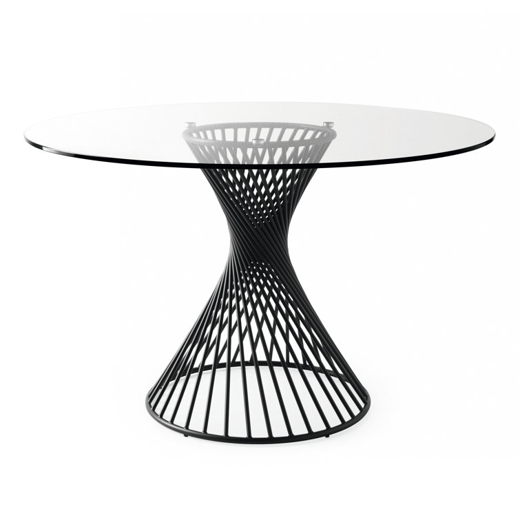 Calligaris Vortex Glass Pedestal End Table Wayfair Canada